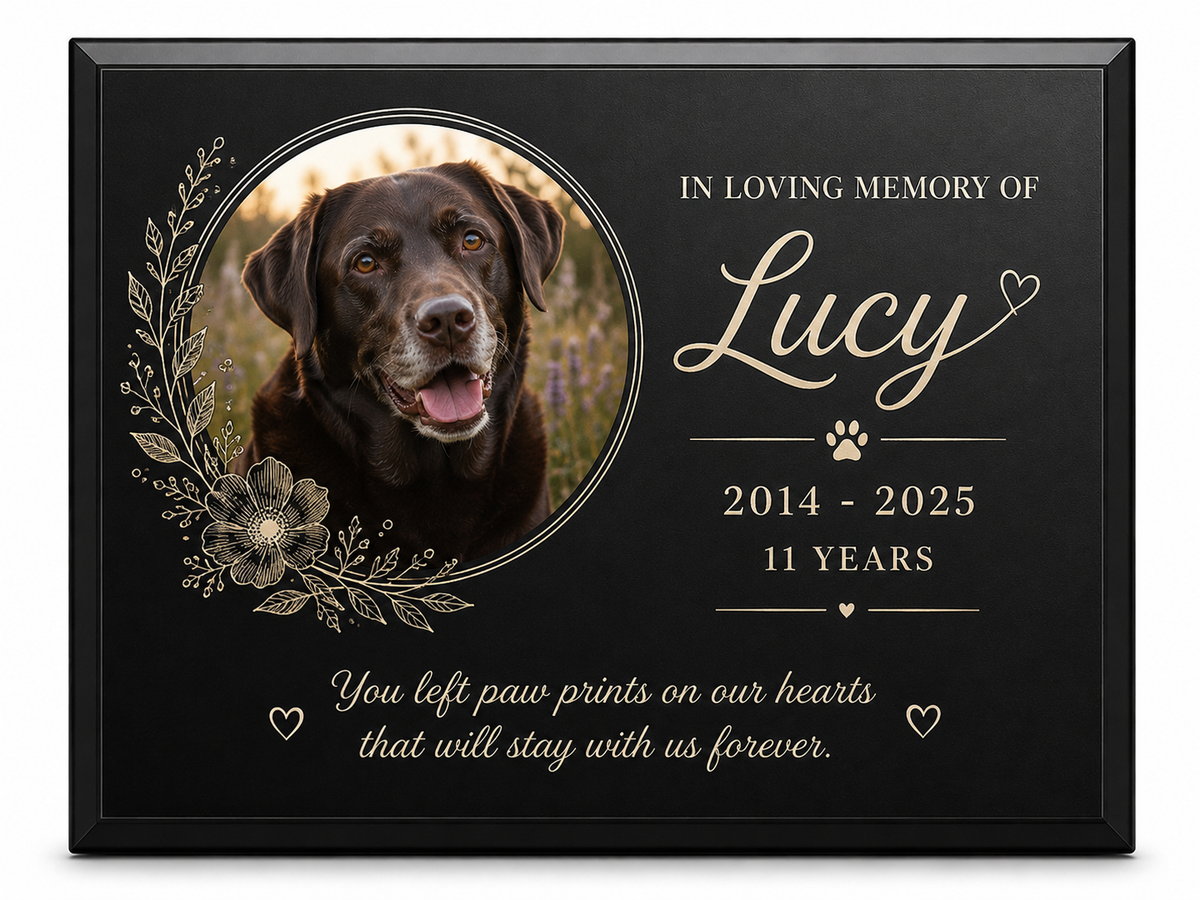 5x7 Black Plaque