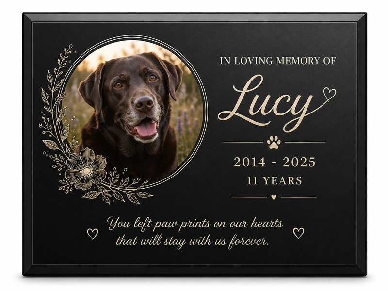 5x7 Black Plaque