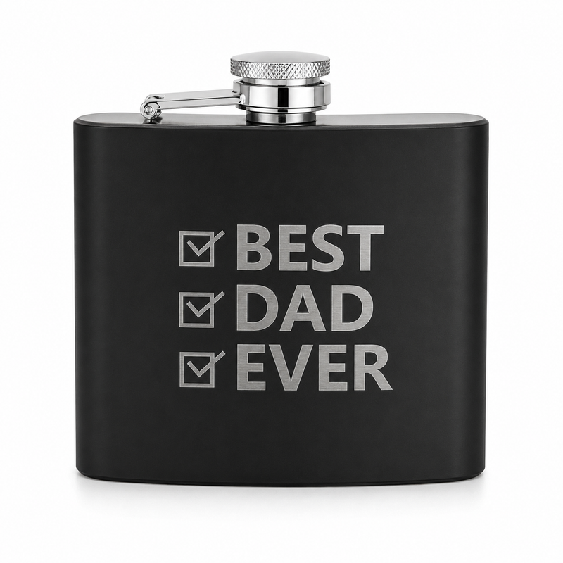 6 oz Black Flask